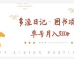 多渔日记·图书项目，无货源图书模式，纯搬运，单号月入4000+