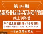 “打造淘系非标全店N多个爆款线上课，​5天直播课
