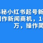 “揭秘小红书起号新赛道，AI制作新闻商机，10天涨粉1万，操作简单”
