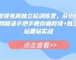 “跨境电商独立站训练营，从小白到精通手把手教你做跨境+独立站建站实战”