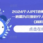 “2024个人IP打造孵化模式流程课，一套最为完整的个人短视频落地课程(高阶班)”