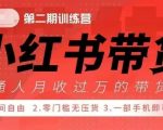 “小Red书带货42天训练营 2.0版，宝妈+自由职+上班族+大学生，提高副业收入的大红利项目”