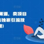 “网创天花板赛道，卖项目月入6个，含独家引流技术(共26节课)”
