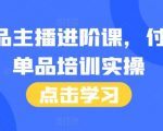 “单品主播进阶课，付费单品培训实操，46节完整+话术本”