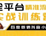 “全平台精准流量实战训练营，百度微信抖音小红书SEO引流教程”