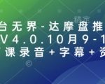 “万相台无界-达摩盘推广特训营V4.0.10月9-11号线下课录音+字幕+资料”