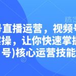 “视频号直播运营，视频号0到1运营实操，让你快速掌握(视频号)核心运营技能”