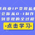 “小红书商业IP变现私教，手把手教会你从0-1制作短视频到变现的全过程”
